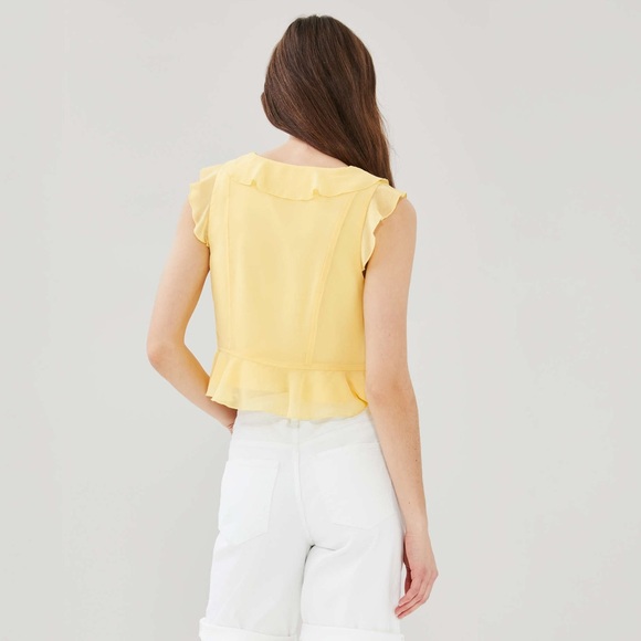 Ruffle V-Neck Top - Picture 2 of 4